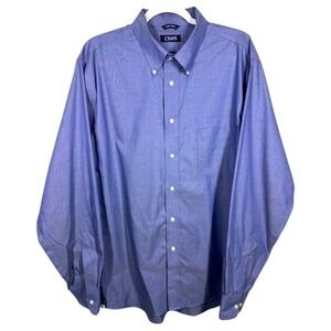 CHAPS Mens Classic Fit Non Iron Long Sleeve Button Down Dress Shirt XL